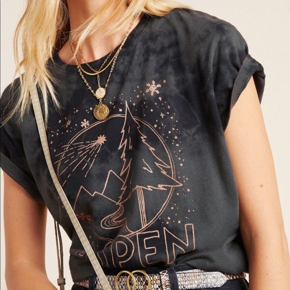 Anthropologie Tops - Anthropologie Aspen Graphic Tee NWT